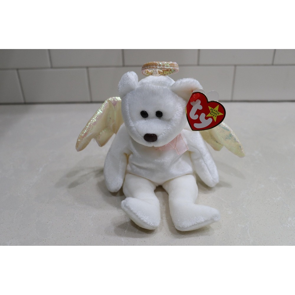 Vintage TY Original Beanie Baby Halo Bear with Showcase Box Style #4208